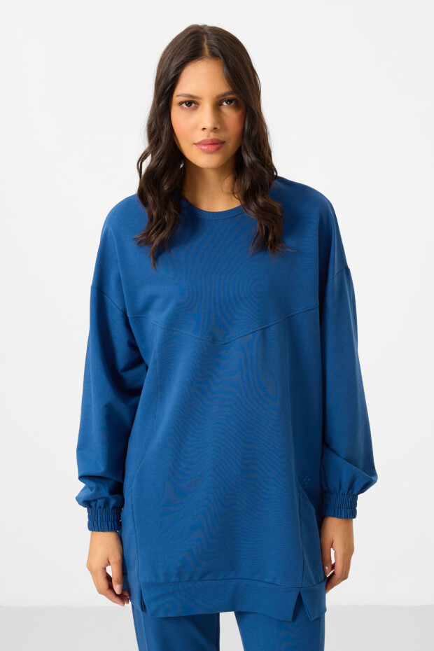 Parlament O Yaka Basic Oversize Kadın Eşofman Tunik Takım - 95347 - 5