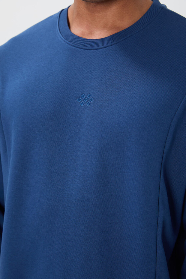 Parlament Kompakt Pamuklu Kalın Pürüzsüz Dokulu O Yaka Comfort Fit Erkek Eşofman Takım -85263 - 4