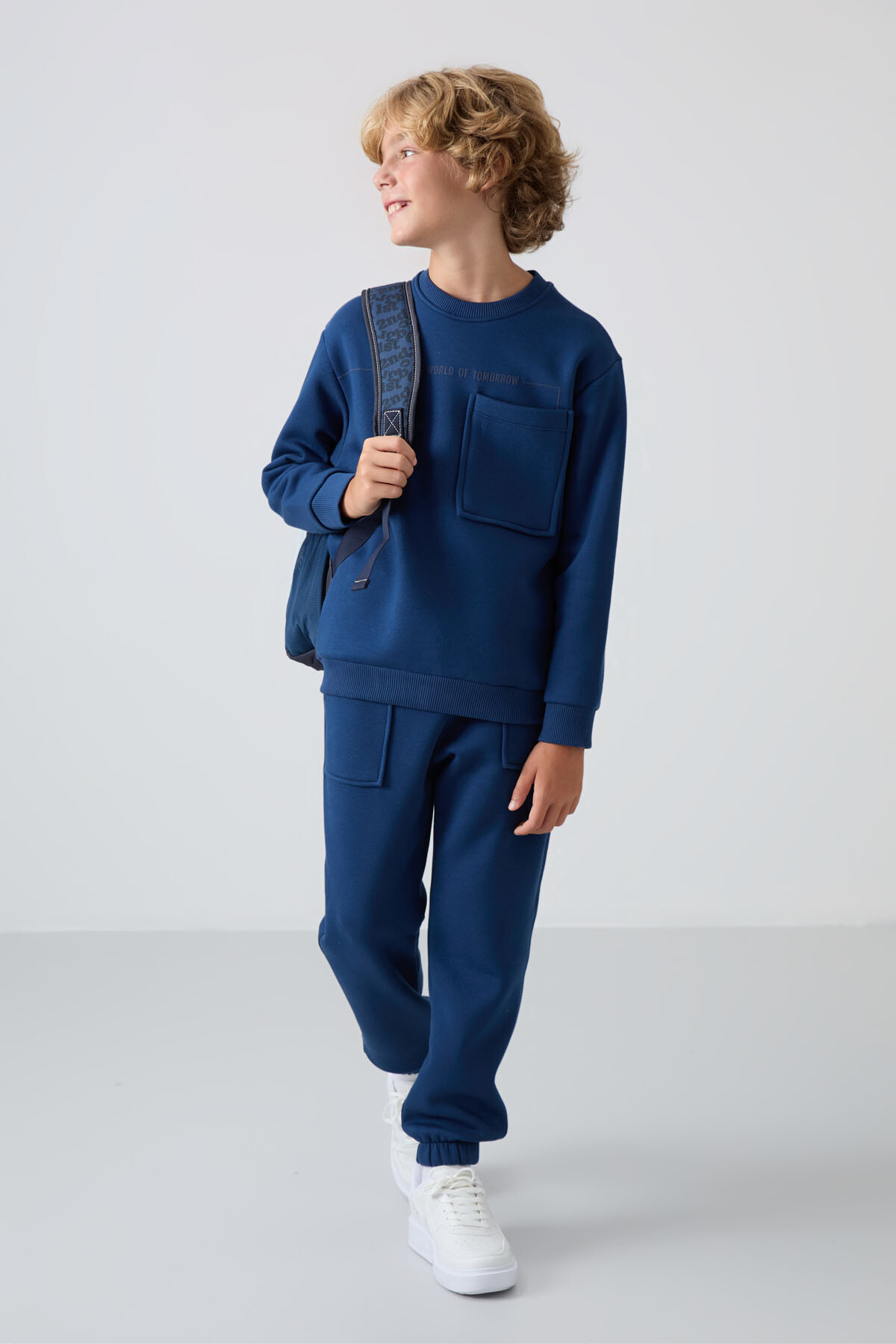 Parlament Pamuklu Kalın İçi Tüylü Standart Fit Baskılı Erkek Çocuk Eşofman Takım - 11257 - TOMMYLIFE (1)