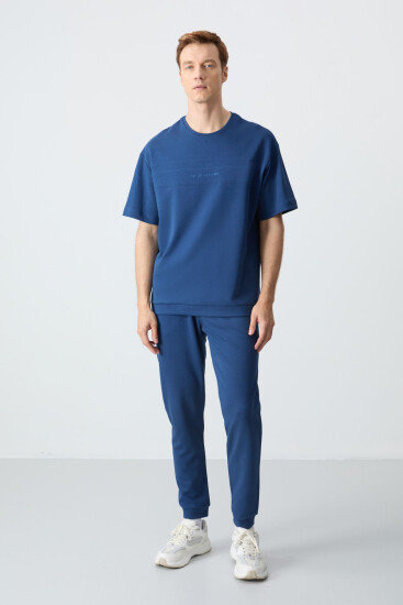 Parlament Pamuklu Kalın Yumuşak Dokulu Oversize Fit Basic Erkek Eşofman Takım - 85261 - Air Jones