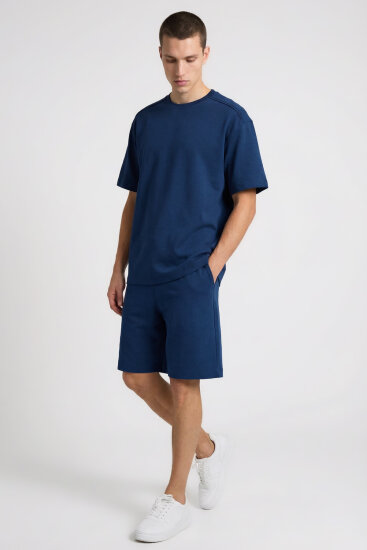 Parlament Oversize Fit Basic Erkek Şort Takım - 85292 