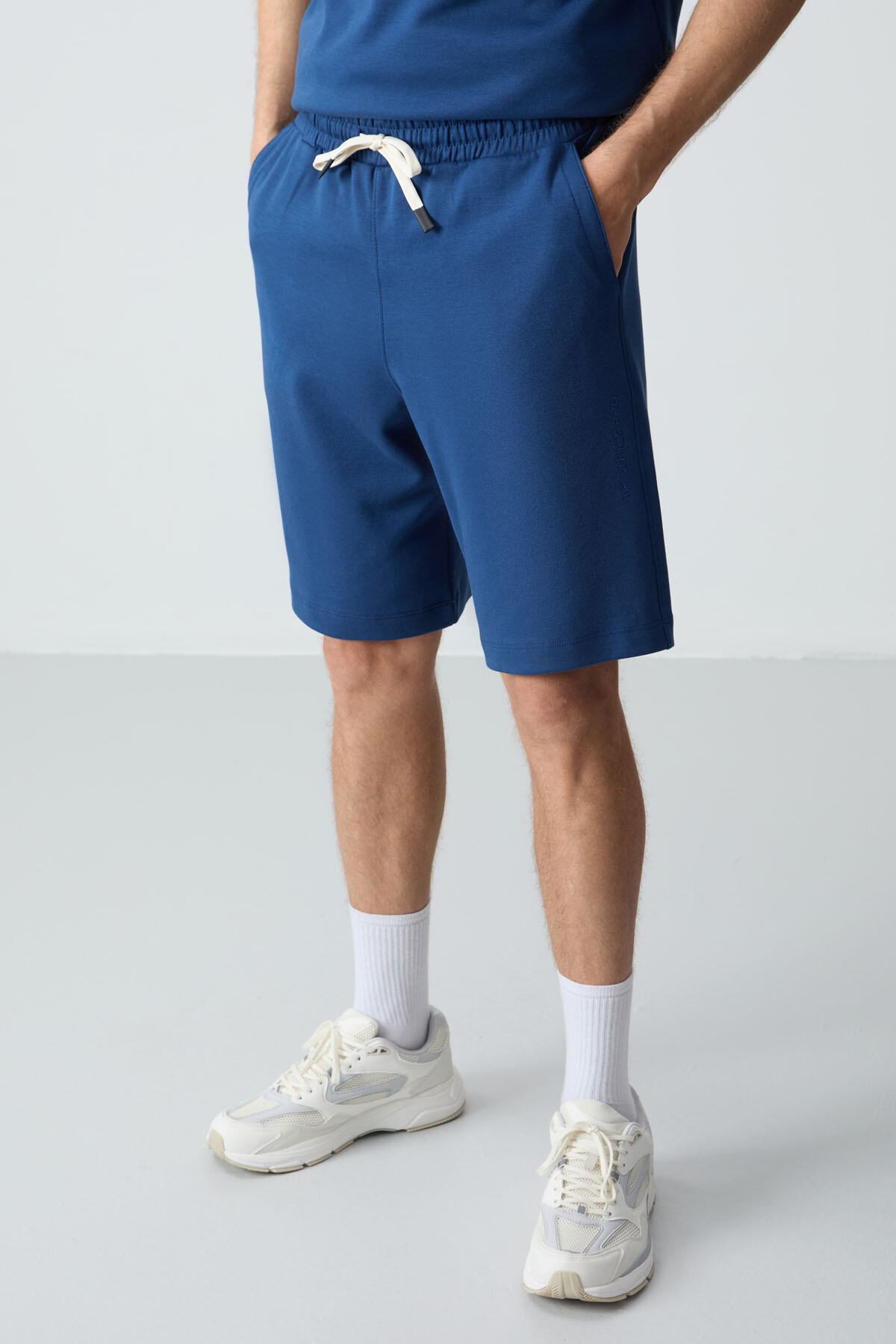 Parlament Pamuklu Kalın Yumuşak Dokulu OversizeFit Basic Erkek Şort Takım - 85257 - Air Jones (1)