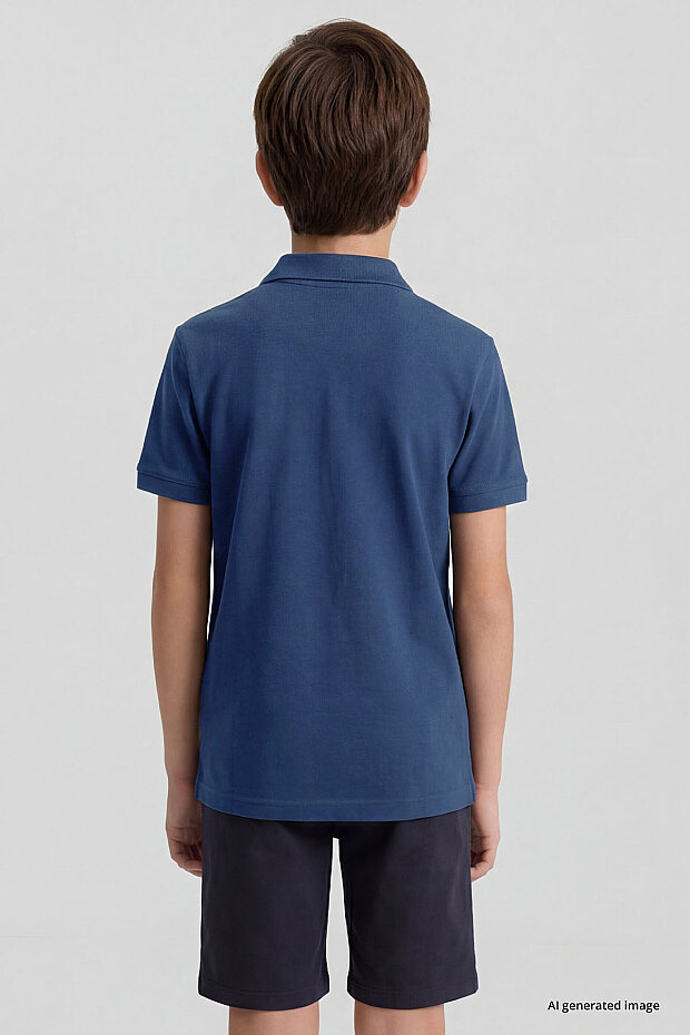 Parlament Polo Yaka Standart Fit Basic Unisex Çocuk T-Shirt - 11330 - 6