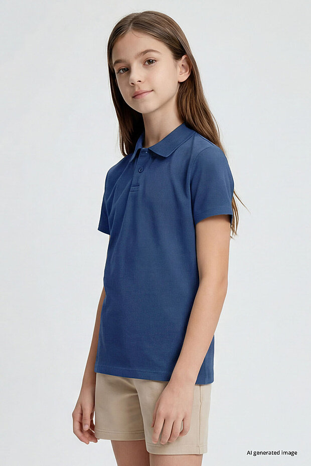 Parlament Polo Yaka Standart Fit Basic Unisex Çocuk T-Shirt - 11330 - 2