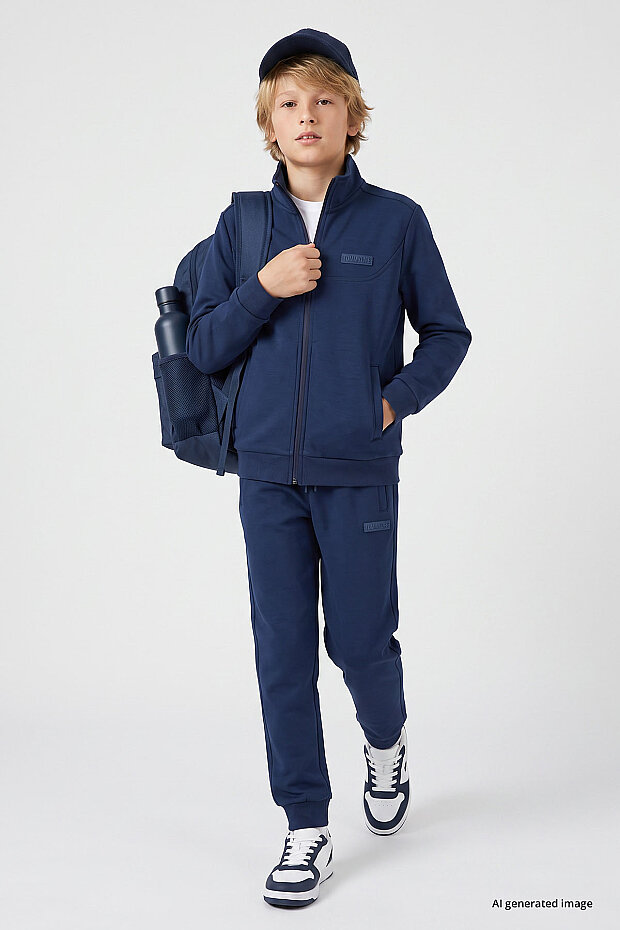 Parlament Standart Fit Basic Dik Yaka Jogger Erkek Çocuk Eşofman Takım - 11327 - 1