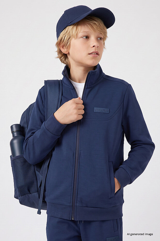 Parlament Standart Fit Basic Dik Yaka Jogger Erkek Çocuk Eşofman Takım - 11327 - 2