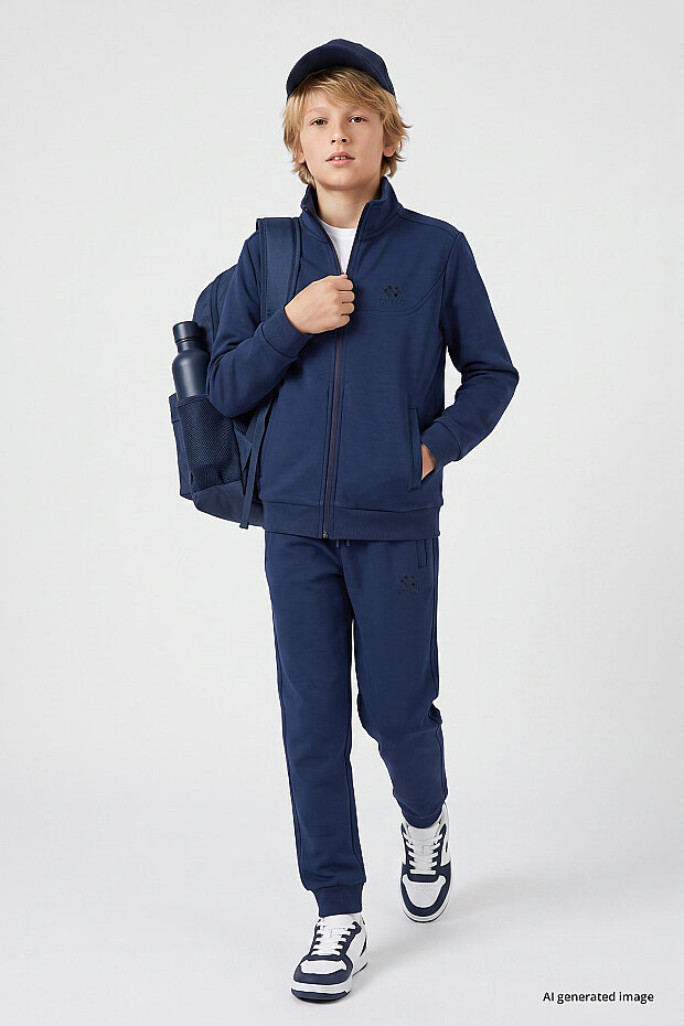 Parlament Standart Fit Basic Dik Yaka Jogger Erkek Çocuk Eşofman Takım - 11327 - 1