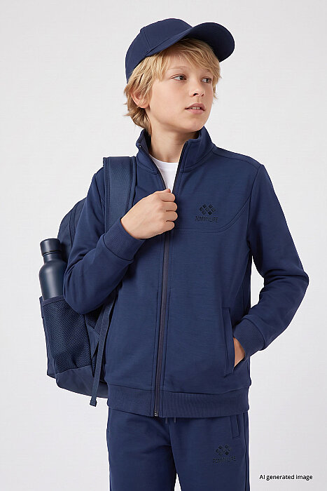 Parlament Standart Fit Basic Dik Yaka Jogger Erkek Çocuk Eşofman Takım - 11327 - TOMMYLIFE (1)