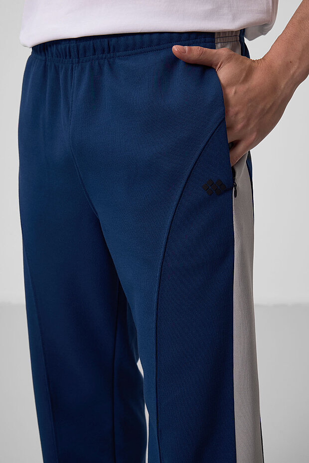 Parlament-Taş Yüzeyi Dokulu Standart Fit Palazzo Erkek Pantolon - 82171 - 4