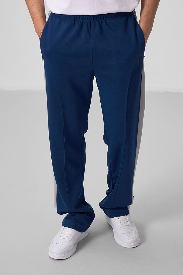 Parlament-Taş Yüzeyi Dokulu Standart Fit Palazzo Erkek Pantolon - 82171 - 5