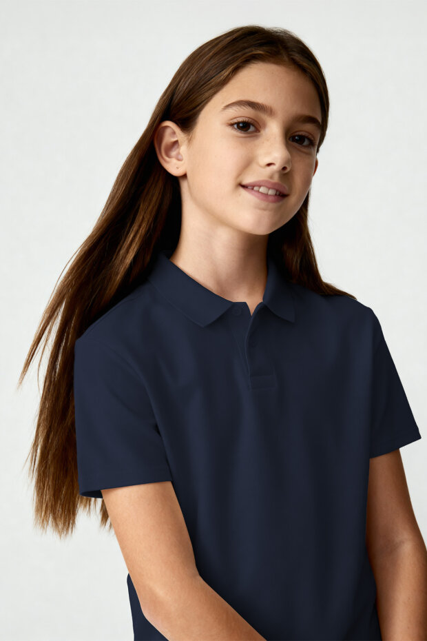 Parlament Polo Yaka Standart Fit Basic Unisex Çocuk T-Shirt - 11330 - 2