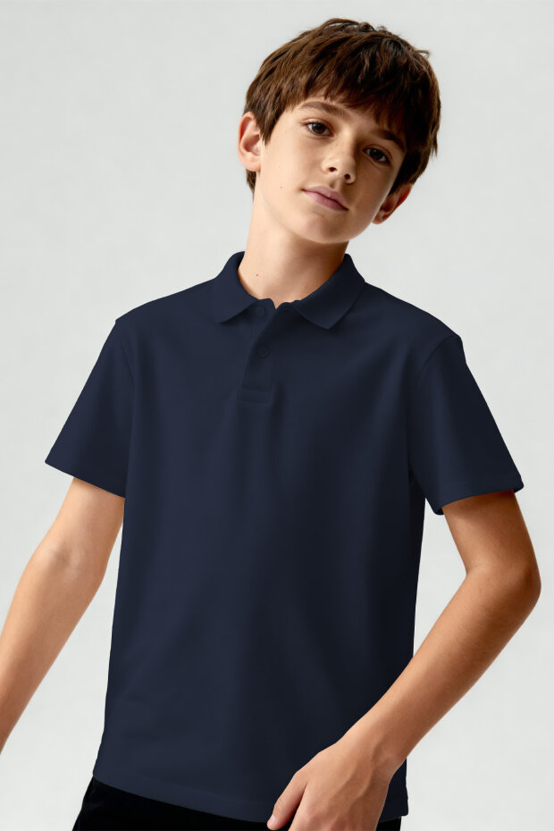 Parlament Polo Yaka Standart Fit Basic Unisex Çocuk T-Shirt - 11330 - 3
