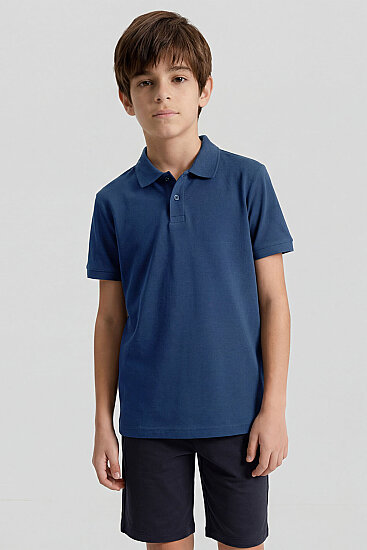 Parlament Polo Yaka Standart Fit Basic Unisex Çocuk T-Shirt - 11330 