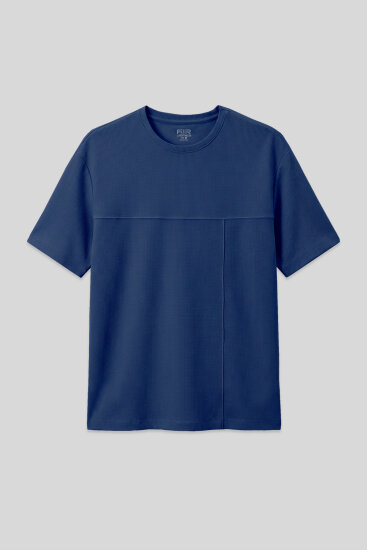 Parlament Waffle İnterlok Yüzeyi Dokulu Oversize Fit Basic Erkek T-Shirt - 88380 