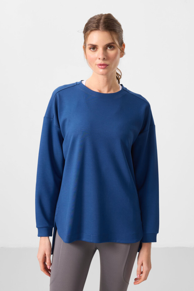 Parlament Yumuşak Dokulu O Yaka Rahat Form Kadın Tunik Sweatshirt - 97305 - 1