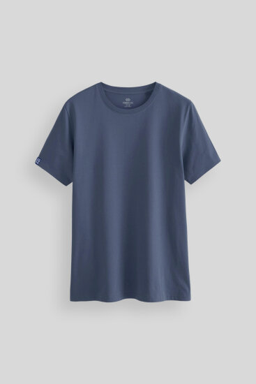 Petrol Erkek Basic Kısa Kol Standart Kalıp O Yaka T-shirt - 87911 