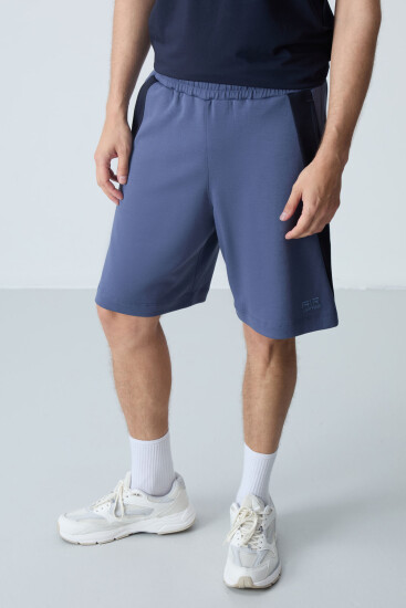 Petrol Pamuklu Kalın Yumuşak Dokulu Standart Fit Basic Erkek Şort - 81280 - Air Jones