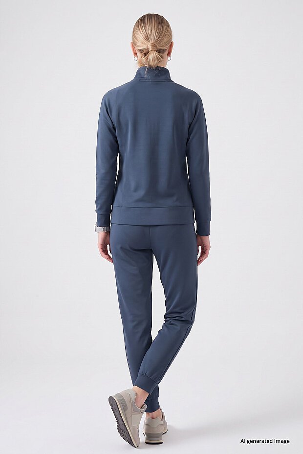 Petrol Slim Fit Kadın Eşofman Takım - 95357 - 5
