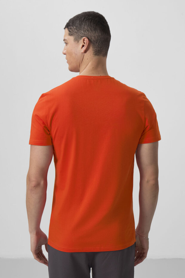 Portakal Basic Kısa Kol Standart Kalıp V Yaka Erkek T-Shirt - 87912 - 6