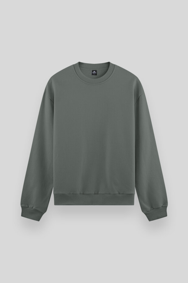Rahat Form Basic O Yaka 2'li Paket Bej-Çağla Erkek Sweatshirt - 88053 - 4