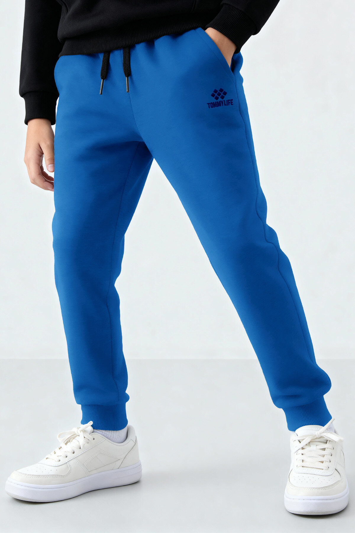 Saks Standart Fit Manşetli İnce Erkek Çocuk Eşofman Alt - 11205 - TOMMYLIFE (1)