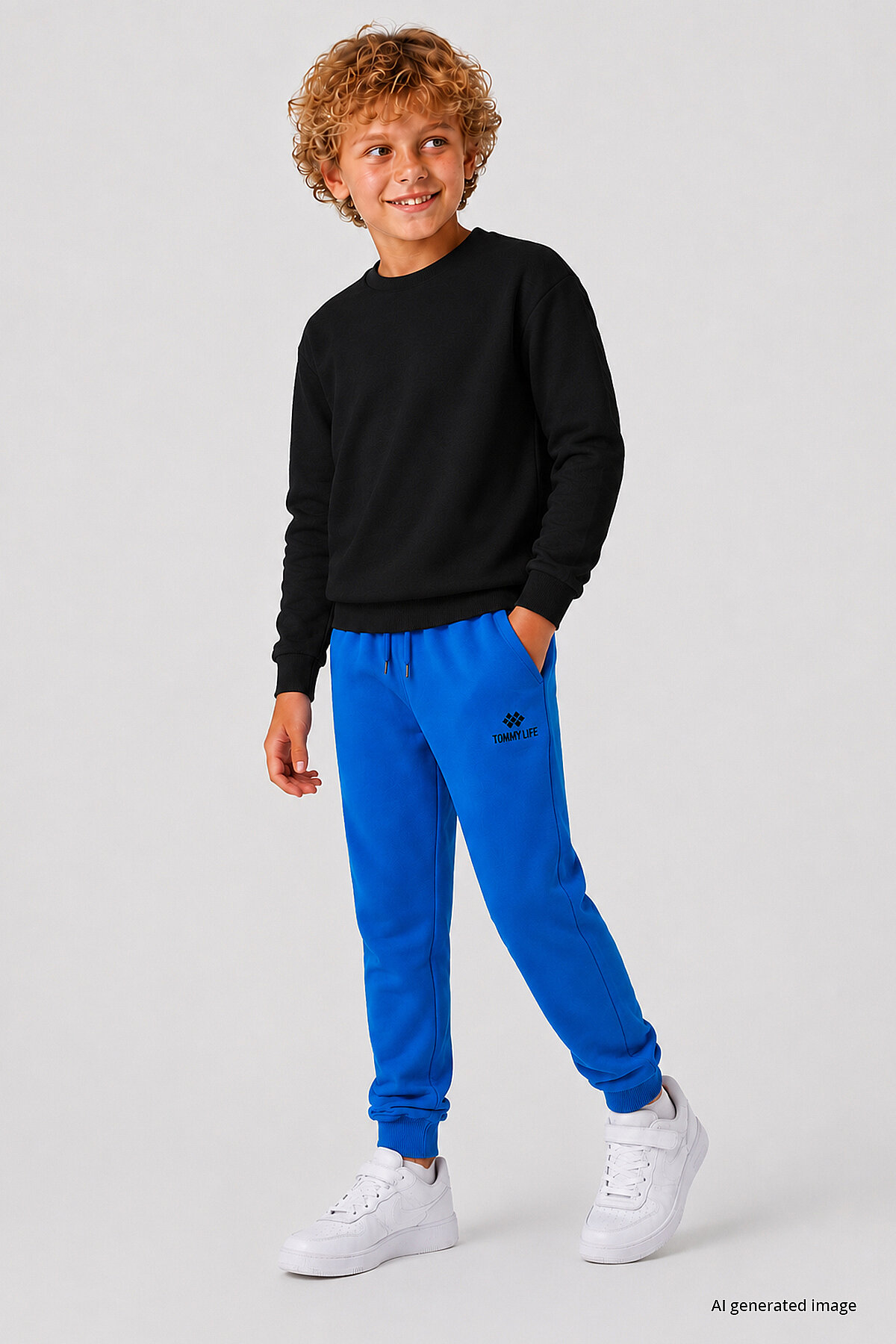 Saks Standart Fit Manşetli İnce Erkek Çocuk Eşofman Alt - 11205 - TOMMYLIFE
