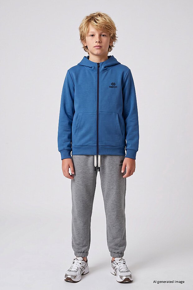 Saks Standart Kalıp Basic Erkek Çocuk Sweatshirt - 11336 - 5