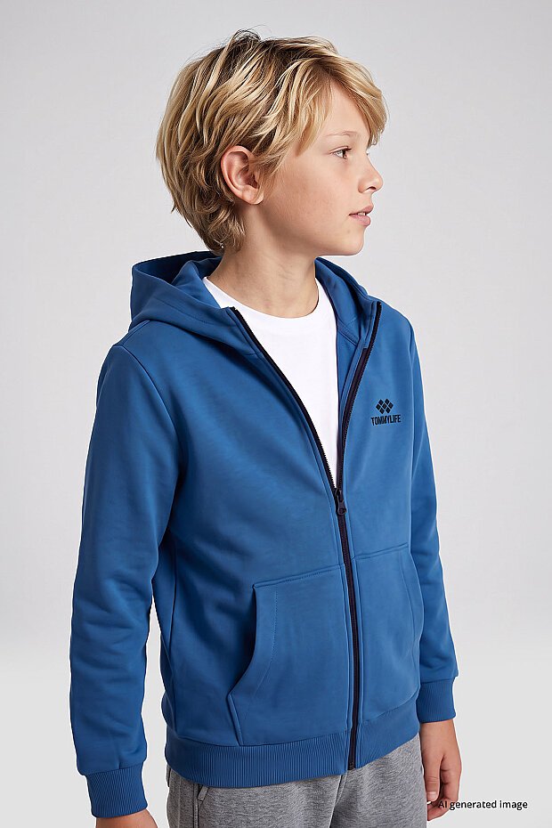 Saks Standart Kalıp Basic Erkek Çocuk Sweatshirt - 11336 - 3