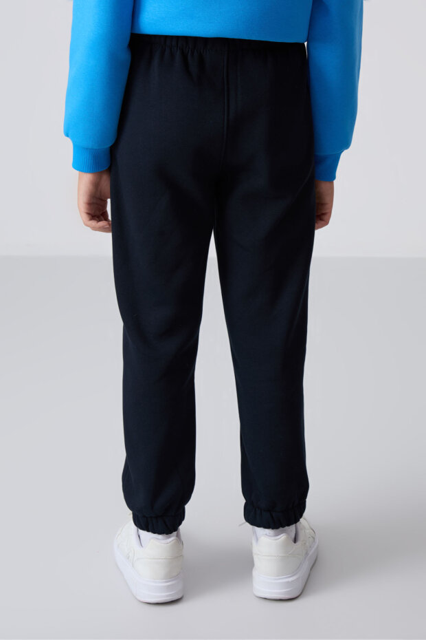 Standart Fit Basic 2'li Paket Lacivert-Gri Melanj Erkek Çocuk Eşofman Alt - 11225 - 6