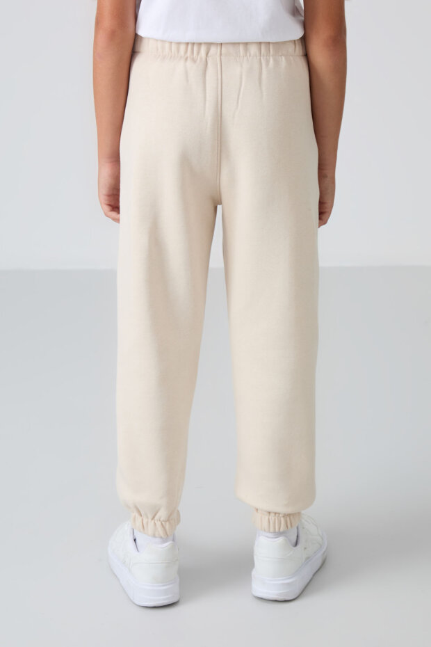 Standart Fit Basic 2'li Paket Siyah-Bej Erkek Çocuk Eşofman Alt - 11225 - 5