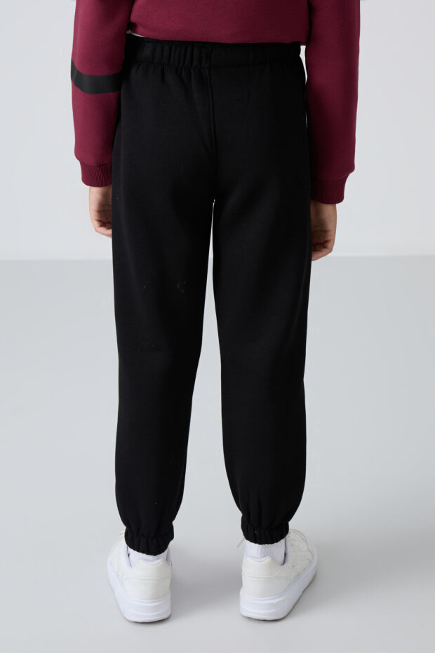 Standart Fit Basic 2'li Paket Siyah-Çam Yeşili Erkek Çocuk Eşofman Alt - 11225 - 5