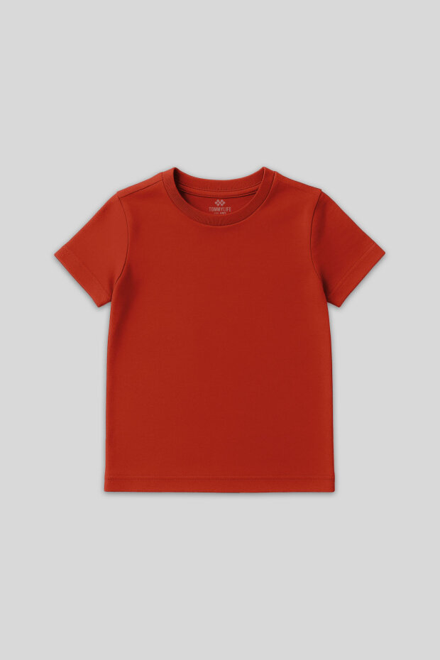 Standart Fit Basic O Yaka 3'lü Paket Siyah-Beyaz-Fiesta Unisex Çocuk T-Shirt - 11328 - 7