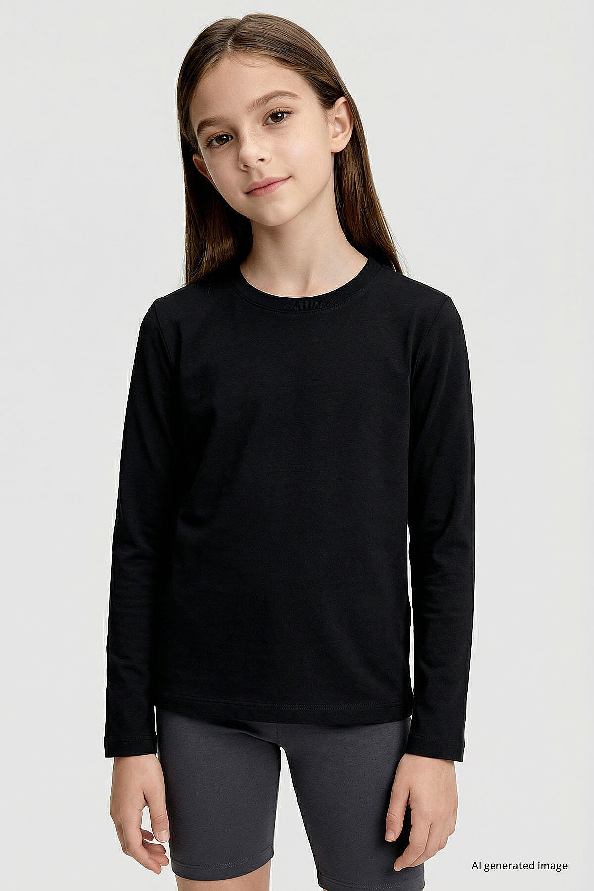 Standart Fit Basic O Yaka 2'li Paket Siyah-Beyaz Unisex Çocuk T-Shirt - 11329 - TOMMYLIFE (1)