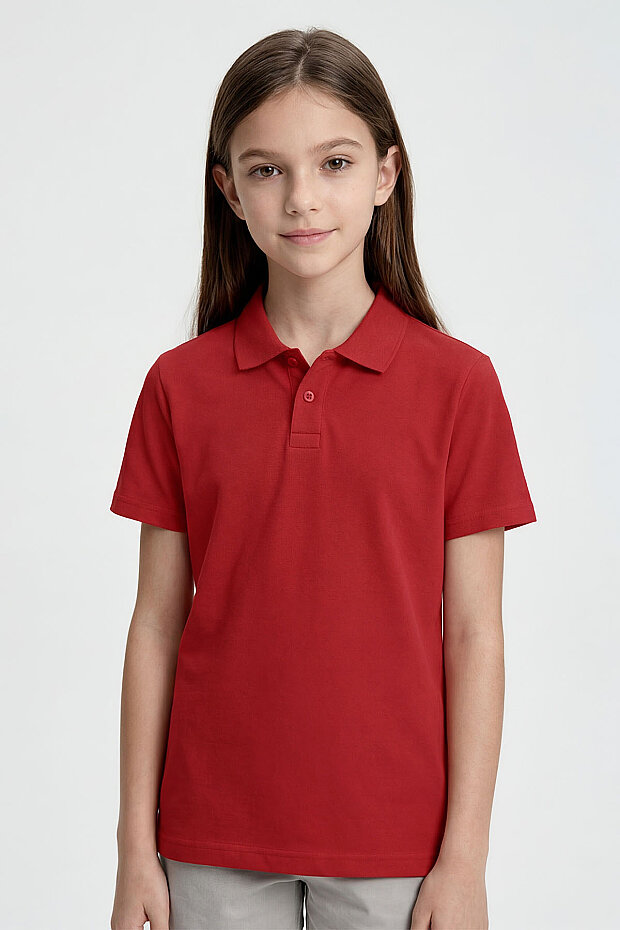 Standart Fit Basic Polo Yaka 5'li Paket Unisex Çocuk T-Shirt - 11330 - 2