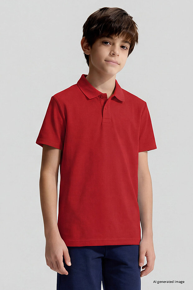Standart Fit Basic Polo Yaka 5'li Paket Unisex Çocuk T-Shirt - 11330 - 4