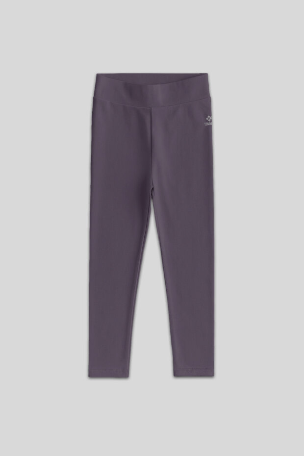 Standart Fit Basic 3'lü Paket Eflatun-Koyu Bej-Kahverengi Kız Çocuk Tayt - 75047 - 7