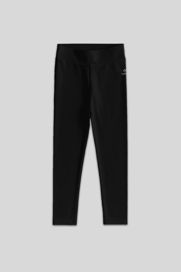 Standart Fit Basic 3'lü Paket Siyah-Gri-İndigo Kız Çocuk Tayt - 75047 - 5