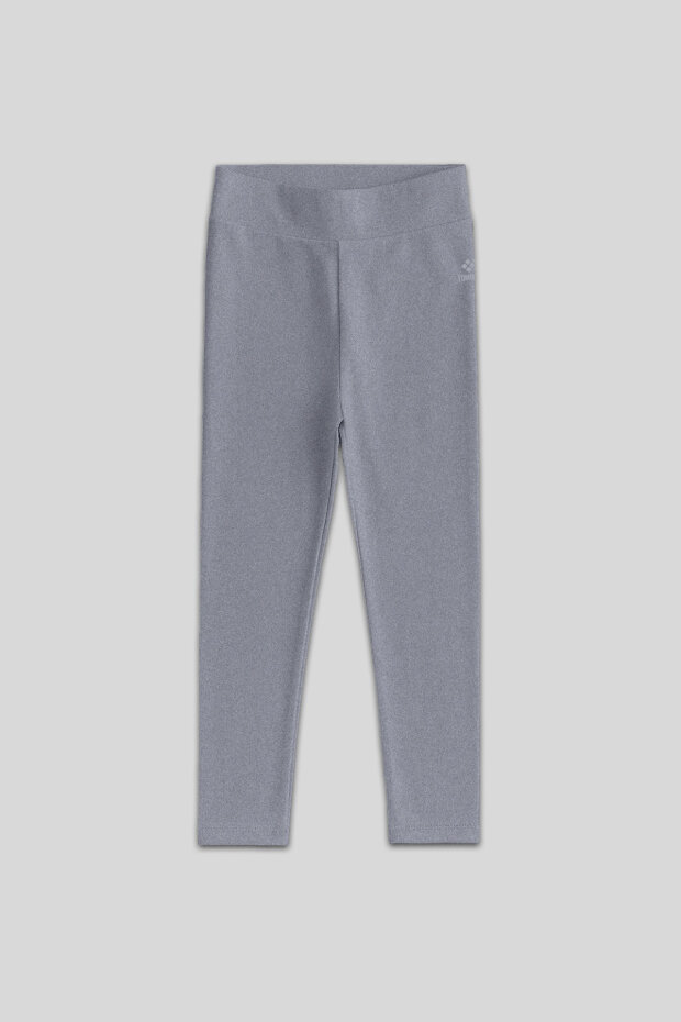 Standart Fit Basic 3'lü Paket Siyah-Gri-İndigo Kız Çocuk Tayt - 75047 - 7