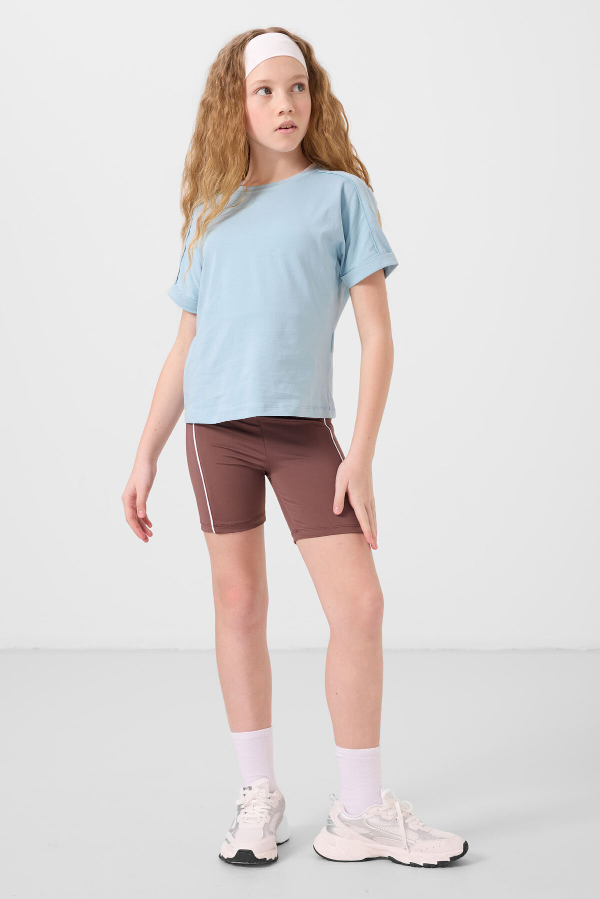 Standart Fit Basic 2'li Paket Kahverengi-Parlament Kız Çocuk Biker Tayt - 75189 - TOMMYLIFE (1)