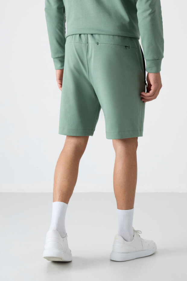 Standart Kalıp 3'lü Paket Ekru-Parlament-Açık Yeşil Erkek Şort - 81136 - 5