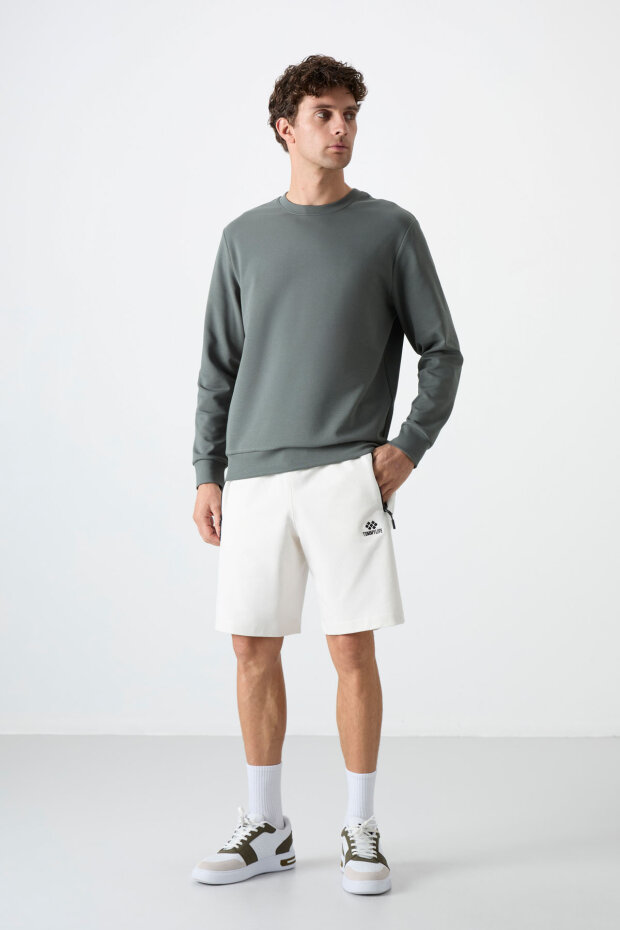 Standart Kalıp 3'lü Paket Ekru-Parlament-Açık Yeşil Erkek Şort - 81136 - 3