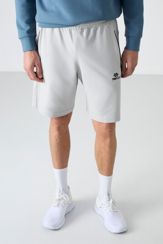 Standart Kalıp 2'li Paket Koyu Gri-Taş Erkek Şort - 81136 - 4