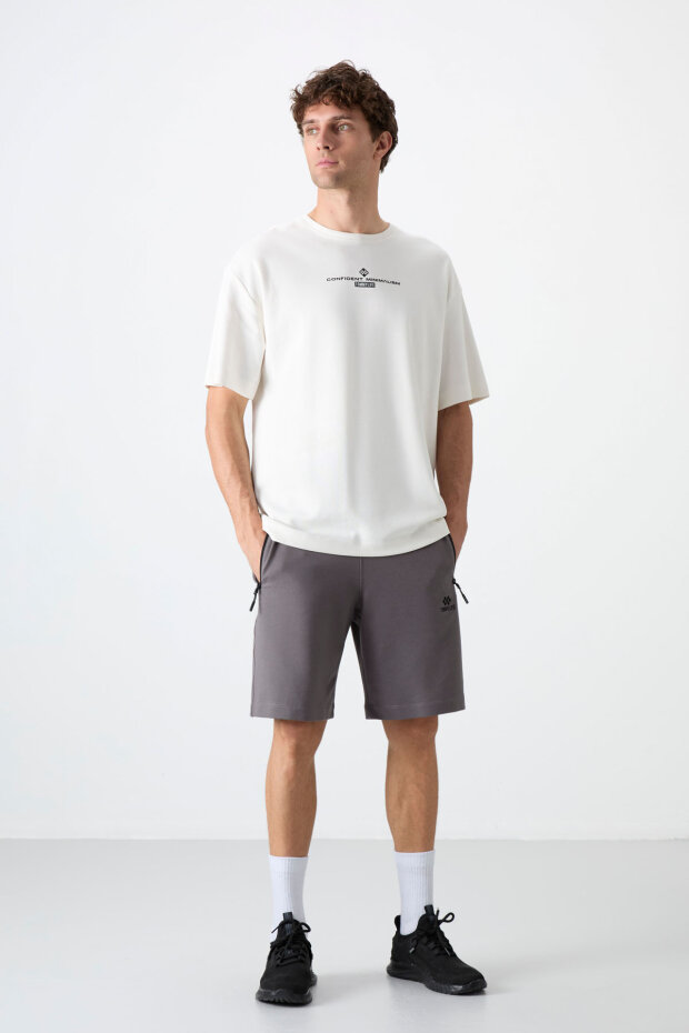 Standart Kalıp 2'li Paket Koyu Gri-Taş Erkek Şort - 81136 - 5