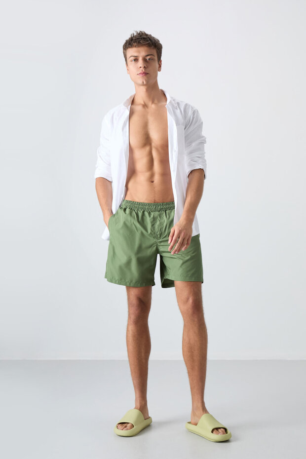 Standart Fit Basic 2'li Paket Haki-Oranj Erkek Deniz Şortu - 81237 - 2