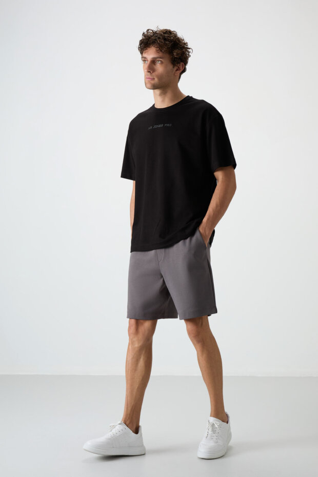 Comfort Fit Basic 3'lü Paket Lacivert-Fiesta-Koyu Gri Erkek Şort - 81274 - 4