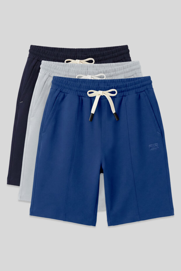 Standart Fit Basic 3'lü Paket Lacivert-Taş-Parlament Melanj Erkek Şort - 81277 - 1