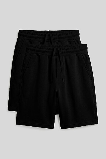 Rahat Form 2'li Paket Siyah Büyük Beden Erkek Şort - 81297 