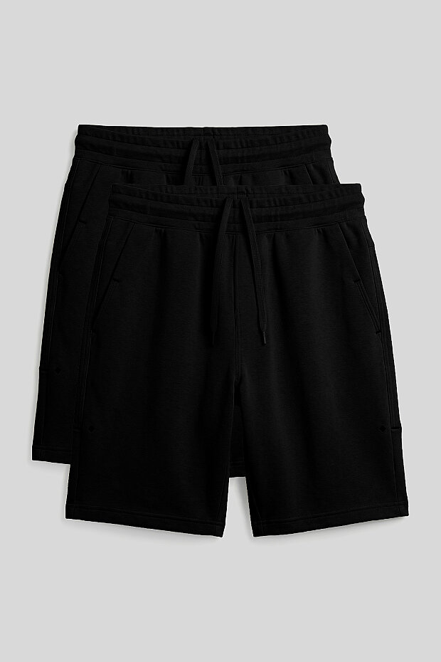 Rahat Form 2'li Paket Siyah Büyük Beden Erkek Şort - 81297 - 1