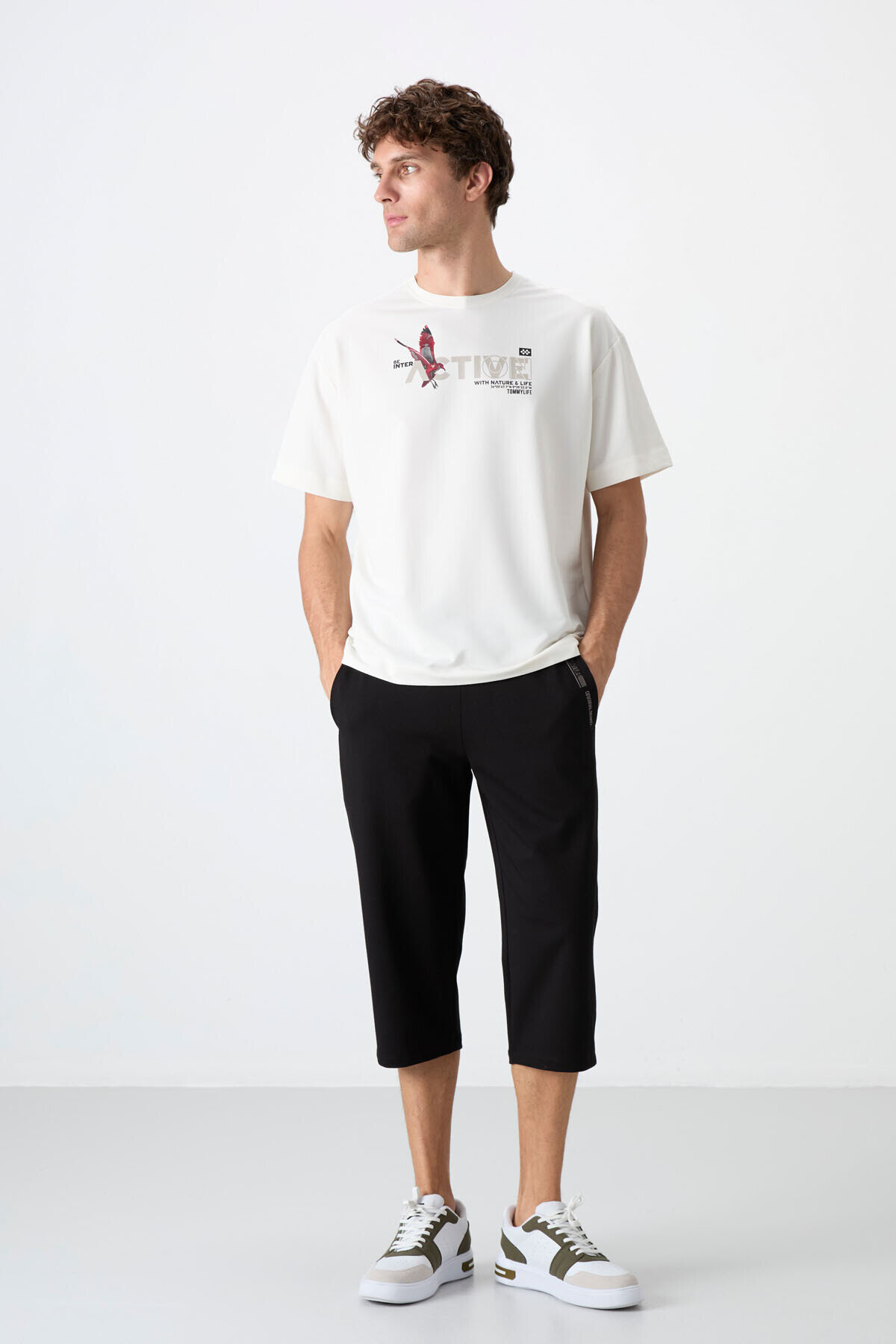 Standart Kalıp 2'li Paket Siyah-Antrasit Melanj Erkek Kapri - 83092 - TOMMYLIFE (1)