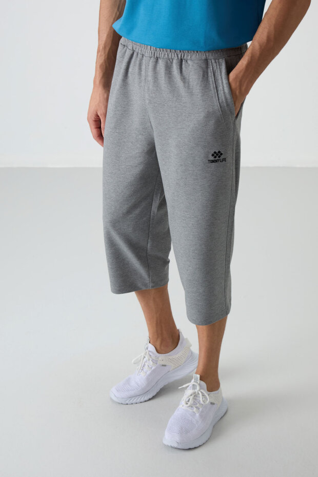  Standart Fit 3'lü Paket Siyah-Haki-Gri Melanj Erkek Kapri - 83102 - 2